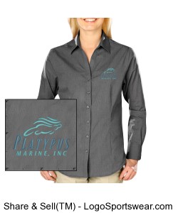 Womens Platypus Marine Crossweave Dress Shirt Design Zoom